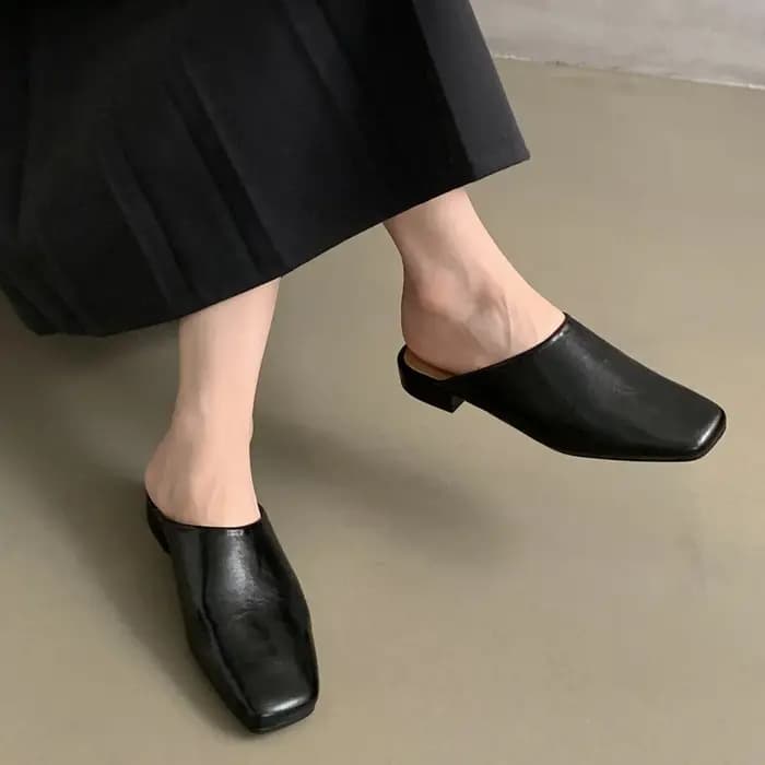 Bailamos nouvelle marque femmes pantoufle mode bout rond sans lacet Mules chaussures doux talon plat en plein air