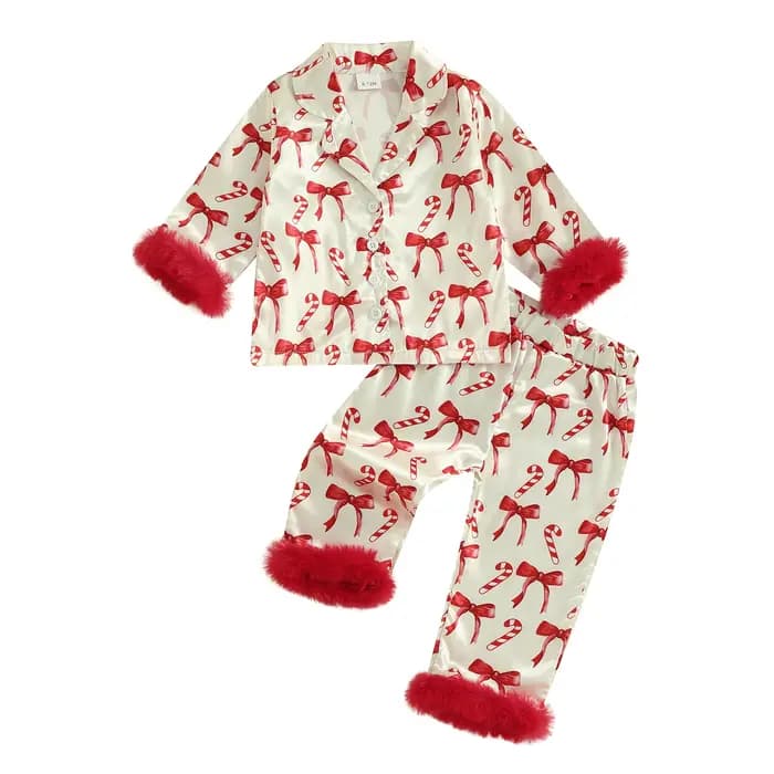 Ensemble pyjama de noël pour petites filles de 0 à 7 ans