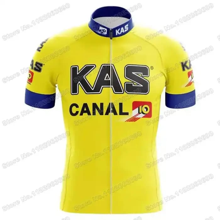 Maillot de cyclisme de l'équipe rétro KAS 2025