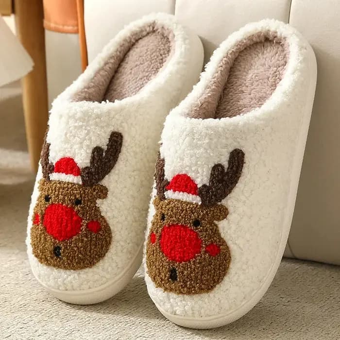 Pantoufles en coton œil du diable pour l'automne et l'hiver