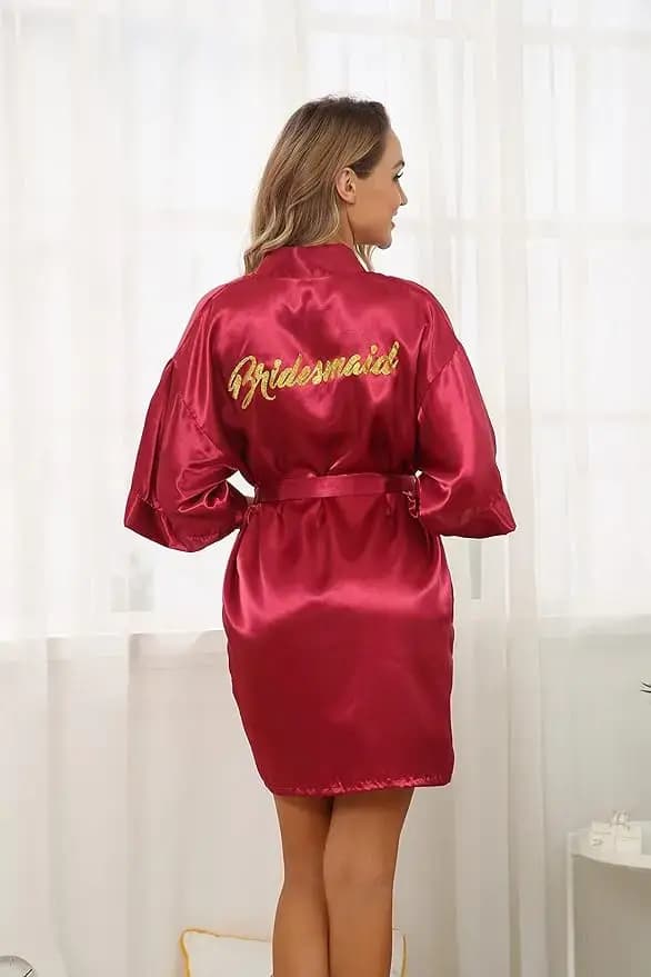 Ensemble de peignoir de douche nuptiale 6 pièces pour mariée et demoiselle d'honneur