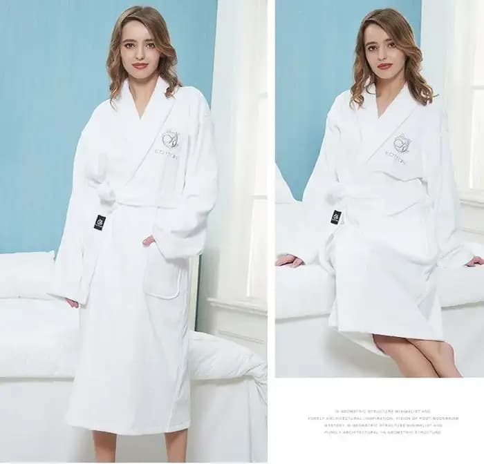 Peignoir d'hiver épais et chaud 100% coton pour hommes, Robe de chambre, serviette polaire, vêtement