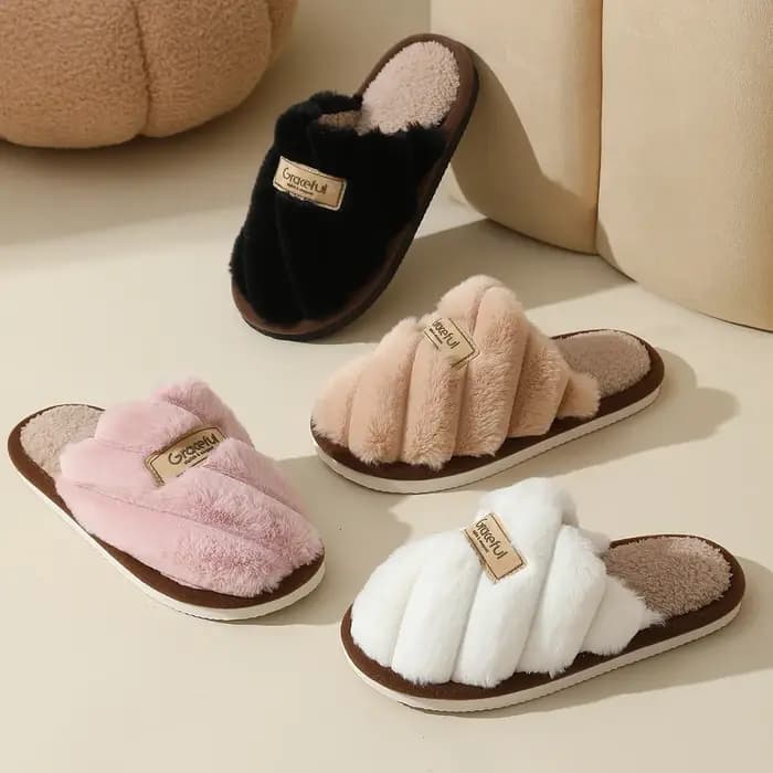 Pantoufles chaudes d'hiver en peluche pour femmes, chaussures souples antidérapantes, confortables, talon plat, pantoufles d'intérieur pour chambre à coucher, chaussures de maison pour Couple