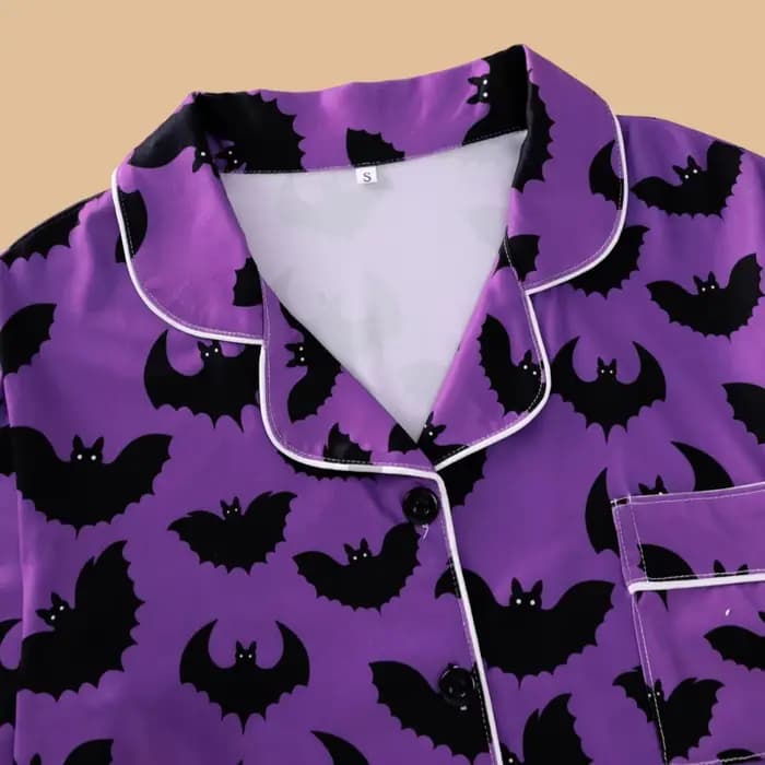 Pyjama violet sur le thème d'halloween pour femmes