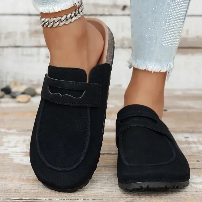 Nouvelles mules en liège et daim pour femmes