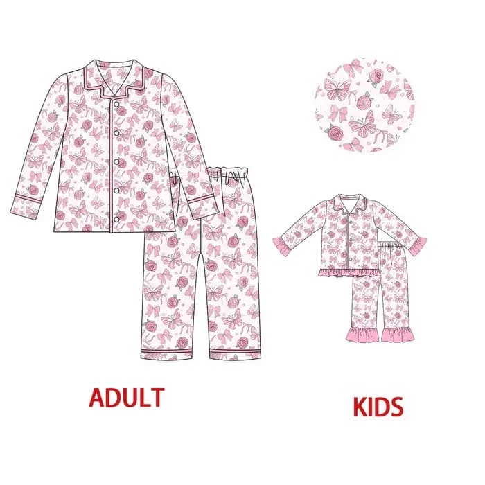 Pyjama pour enfants, imprimé roses roses