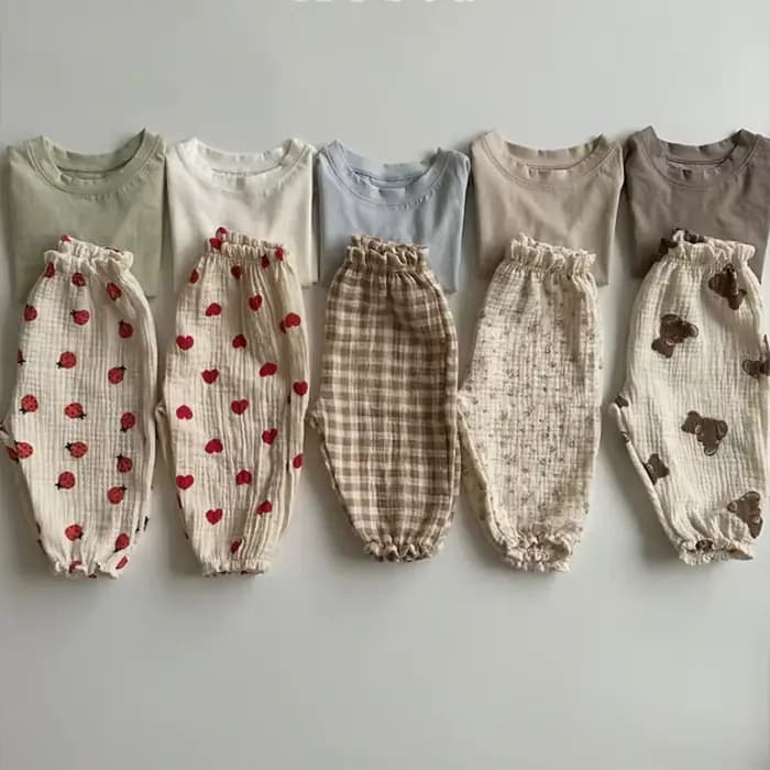 Pantalons pour bébé en coton biologique