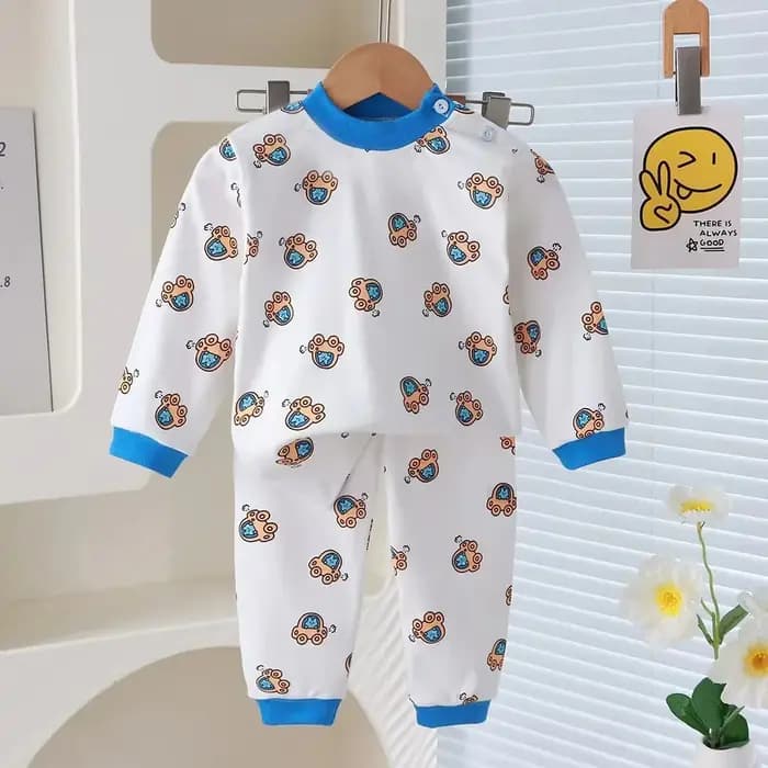 Ensemble pyjama pour enfants, garçons et filles, imprimé de dessin animé, t-shirt à manches longues, mignon, hauts avec pantalons, vêtements de couchage pour bébés en bas âge, nouvelle collection auto
