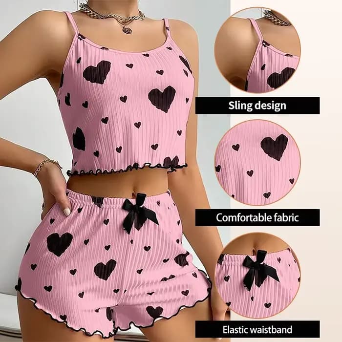 Ensemble de pyjamas College d'amour pour femmes