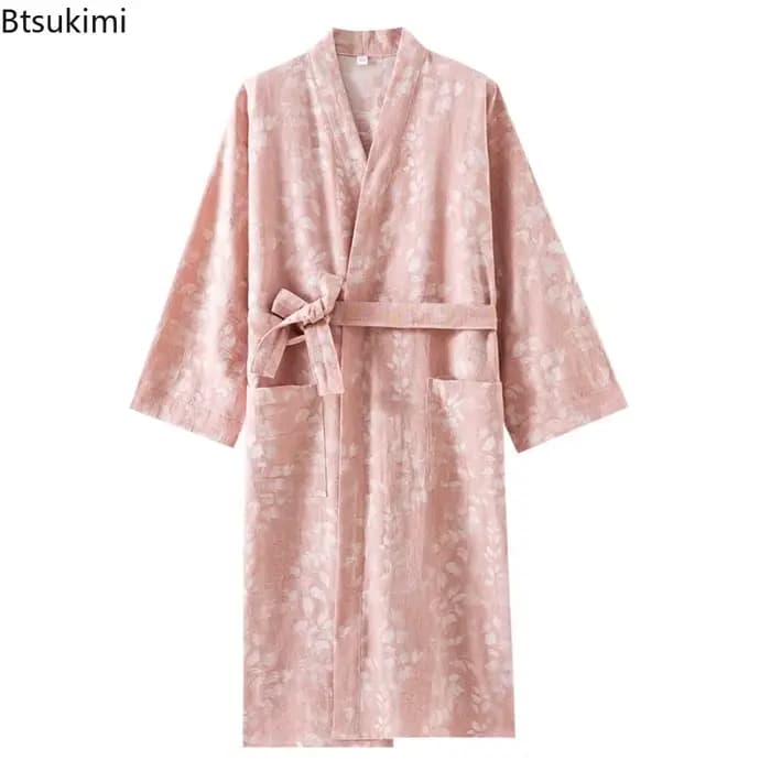 Chemise de nuit en coton et lin pour femmes