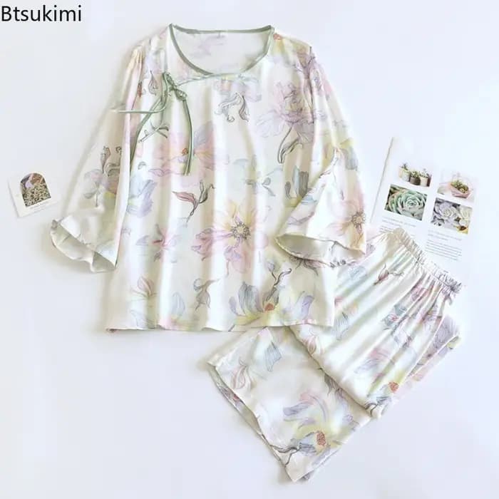 Pyjama en fibre de bambou pour femme