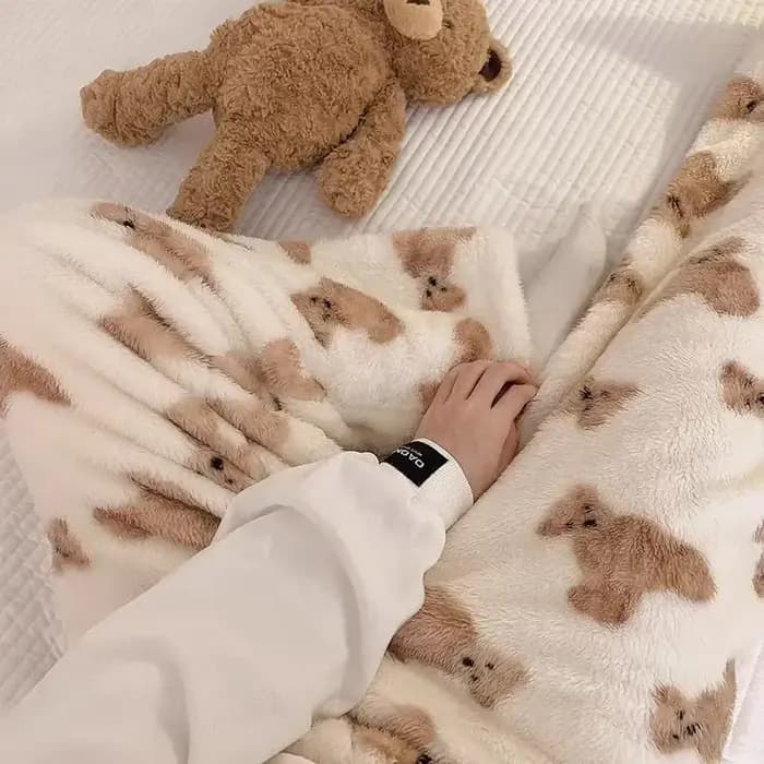 Dessin animé ours Teddy pyjamas pantalon moelleux femmes hiver chaud épais vêtements de nuit