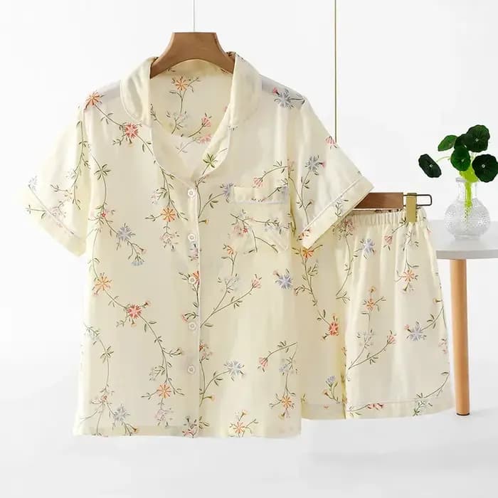 Pyjama d'été en mousseline pour femmes