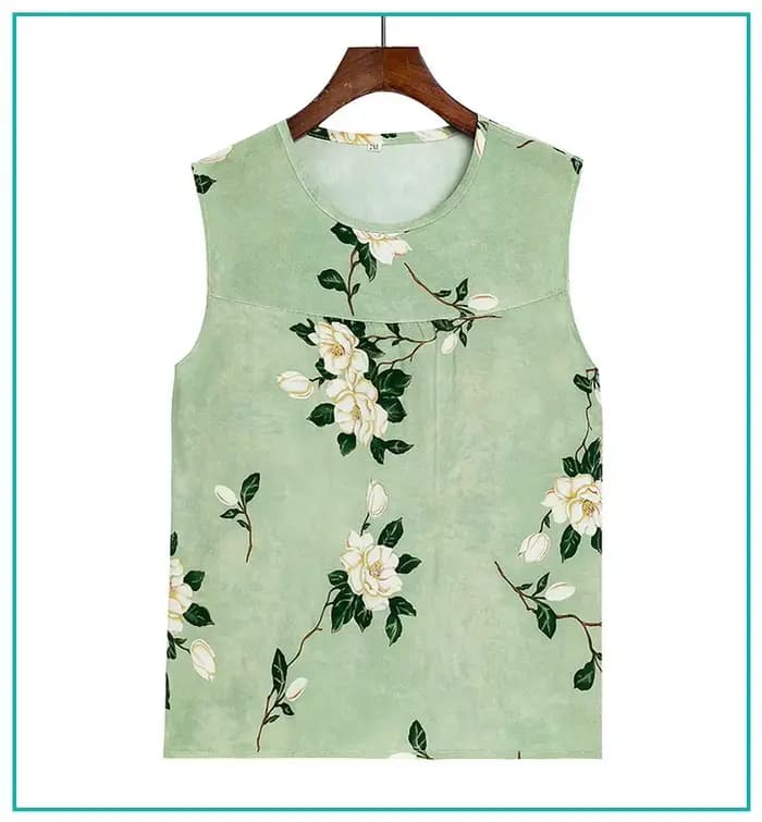 4XL Pyjama Pour Femme Nouveau Imprimé D'âge Moyen Mère Deux Pièces Ensemble FiglaCapri Pantalon Trempé Vêtements De