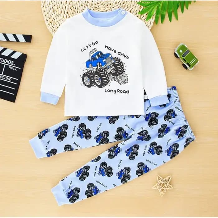 Nouveaux enfants pyjamas bébé garçons filles mignon dessin animé à manches longues T-Shirt haut + pantalon enfant en
