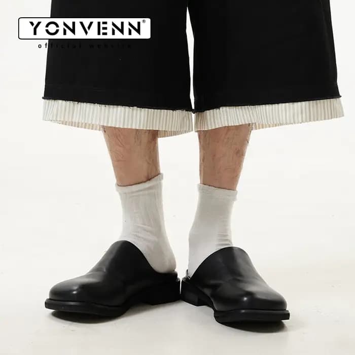 Pantoufles en cuir pour hommes
