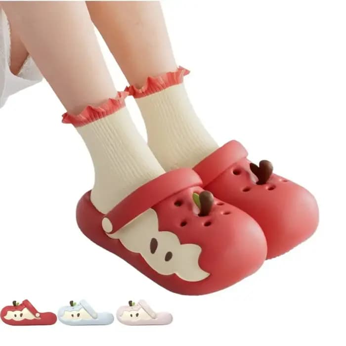 Adorables pantoufles en EVA en forme de pomme