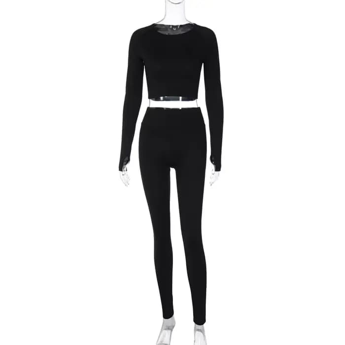 Ensemble 2 pièces décontracté et short d'été côtelé pour femmes, haut à manches + Leggings élastique
