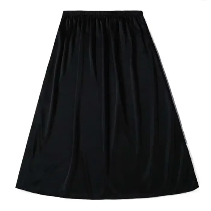 Robe Simple en Satin de soie, sous-jupe fine, taille haute, jupe de sécurité, doublure de jupon, dem