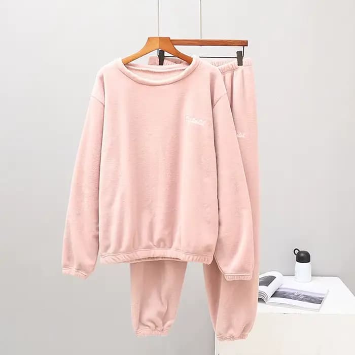 Femmes hiver flanelle pyjama ensemble polaire pyjamas vêtements de nuit Homewear épais chaud velours femme costume