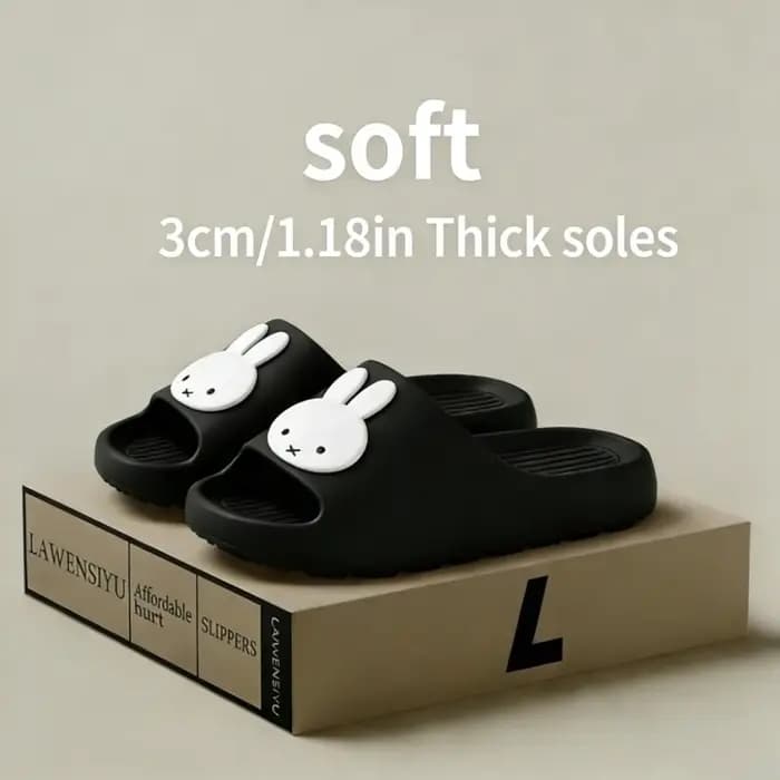 Mignonnes pantoufles antidérapantes Miffy pour hommes et femmes en EVA