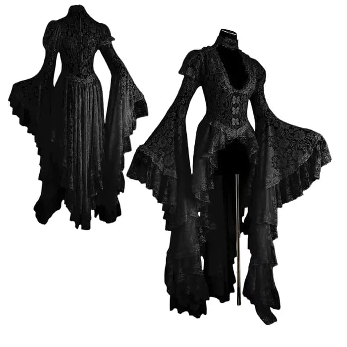 Robe décontractée à manches évasées pour femmes, rétro, cour médiévale, robes de soirée longues irré