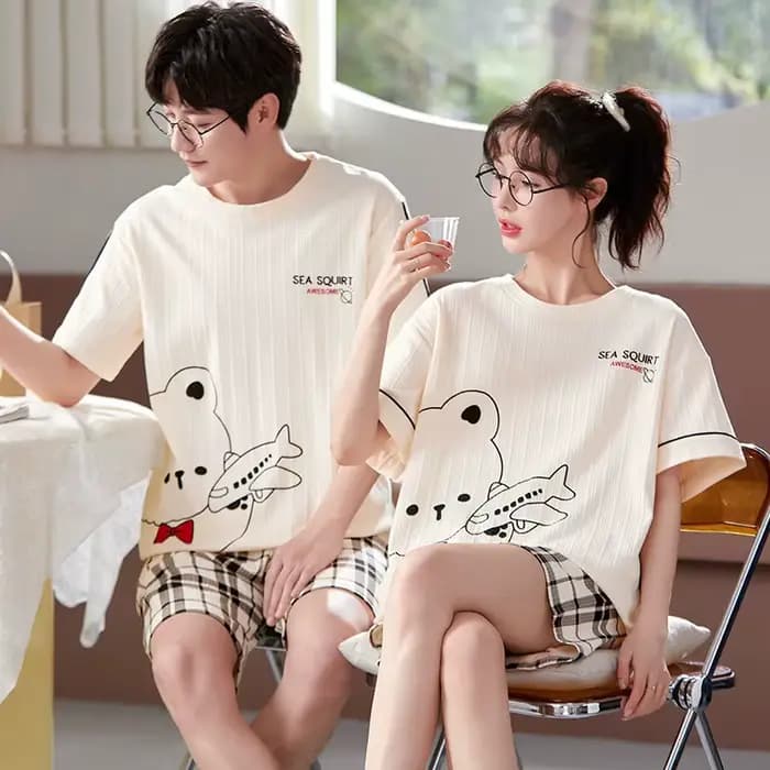 Vêtements de nuit mignons de dessin animé girafe pour hommes et femmes