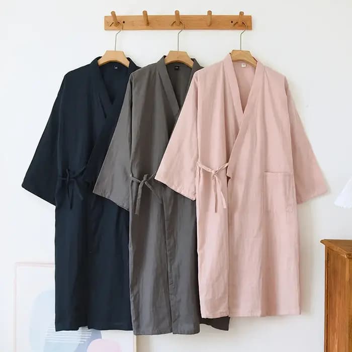 Peignoir en Gaze de Coton pour Homme et Femme