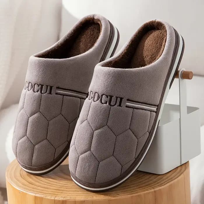 Taille 47-50 grande taille pantoufles automne hiver hommes coton pantoufles Extra grande taille maison coton chaussures chaud hommes pantoufles chaussures