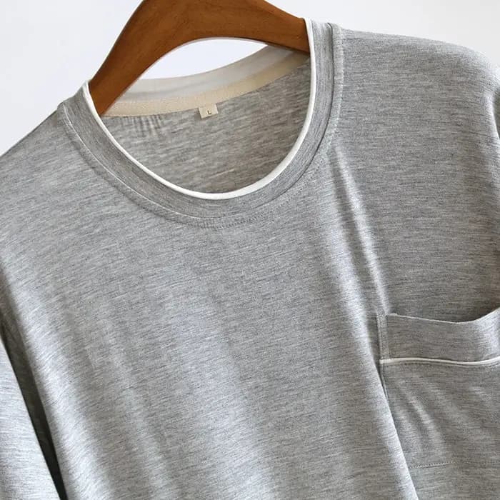 Chemise de nuit une pièce à manches courtes pour hommes