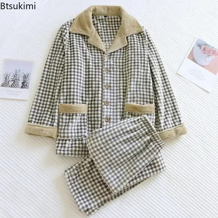 Pyjama chaud en velours pour homme