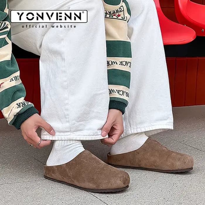 Original2025 été nouveau Birken pantoufles pour hommes Premium gris Style minimaliste Cleanfit vache daim extérieur sandales de plage