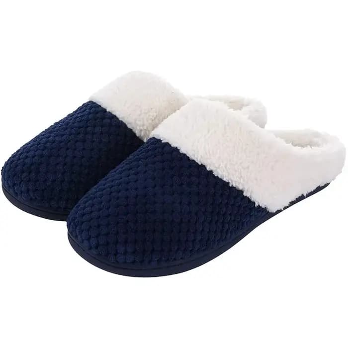 Sourire – pantoufles de maison pelucheuses pour femmes, confortables, doublées de polaire, pantoufle