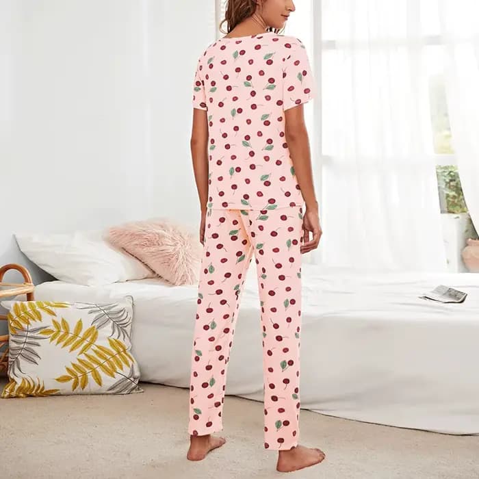 Ensemble de pyjama décontracté à manches courtes pour femmes