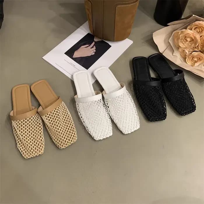Pantoufles d'été en maille sexy pour femmes