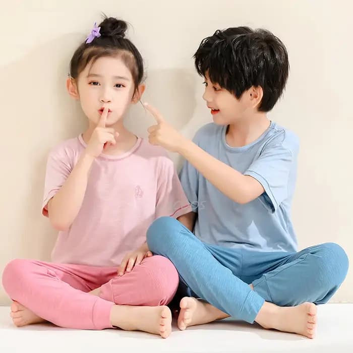 Gros Garçons Filles Ensembles de Pyjamas Coton Enfants