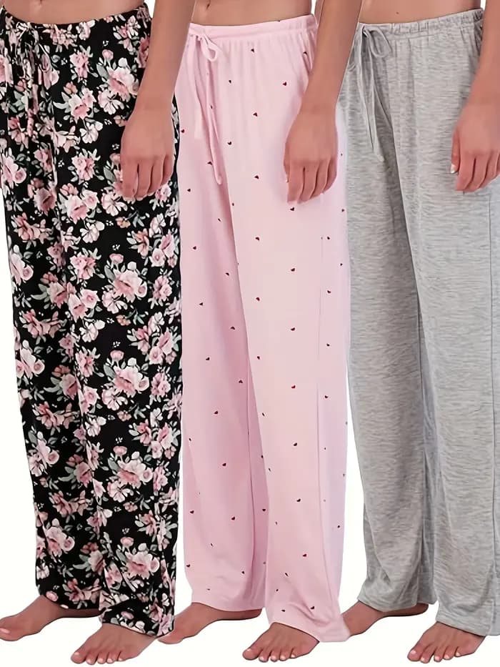 Lot de 3 pantalons de pyjama quatre saisons pour femmes