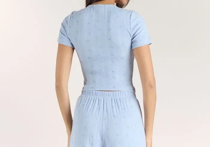 Ensemble de pyjamas tricotés imprimés, nouvelle collection printemps-été 2026, pantalon à manches courtes, vêtements de détente pour femmes