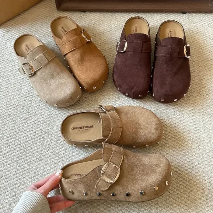 Chaussures pantoufles en fausse fourrure pour femmes