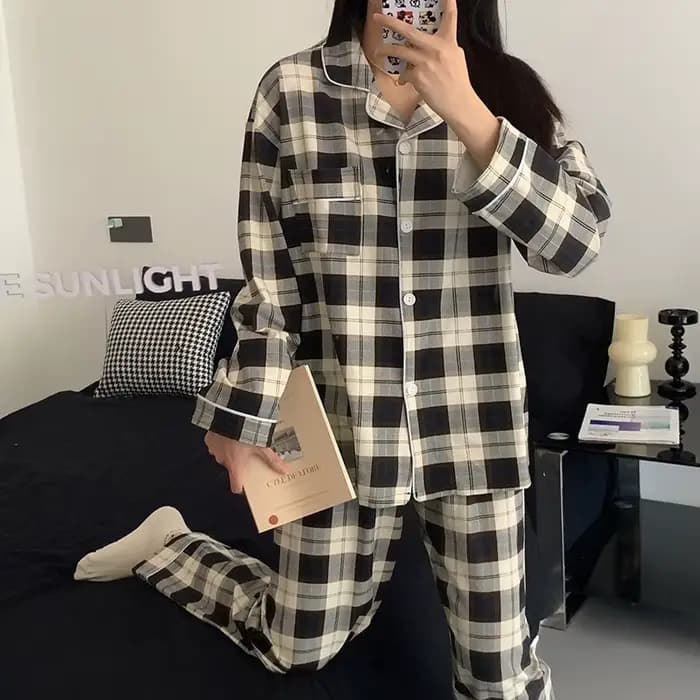 Pyjama respirant à manches longues pour femmes