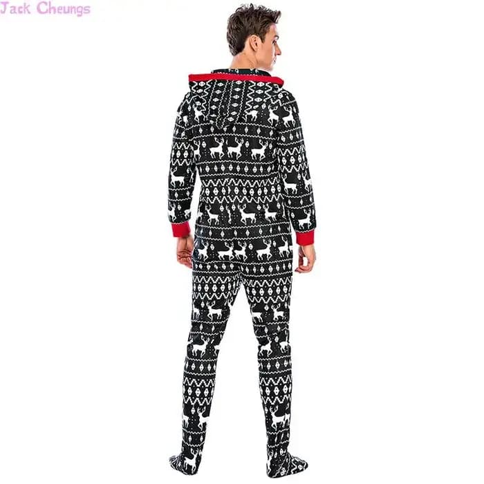 Pyjama de Noël à Manches sulfen Polyester et Coton pour Homme
