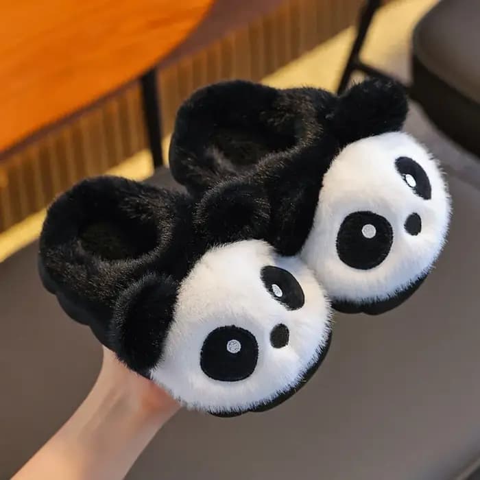 Mode mignon Panda enfants pantoufles garder au chaud confortable chaussures de sol maison