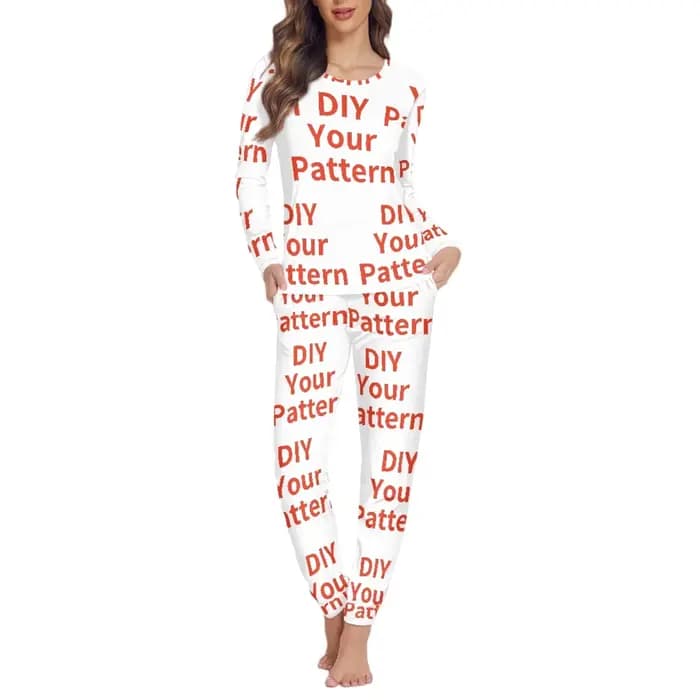 Votre Image personnalisé femmes pyjamas deux pièces ensemble bricolage