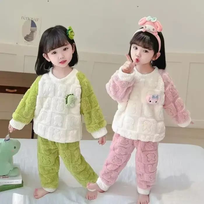 Pyjamas pour hommes et femmes en molleton de corail automne et hiver 2025 nouveau bébé