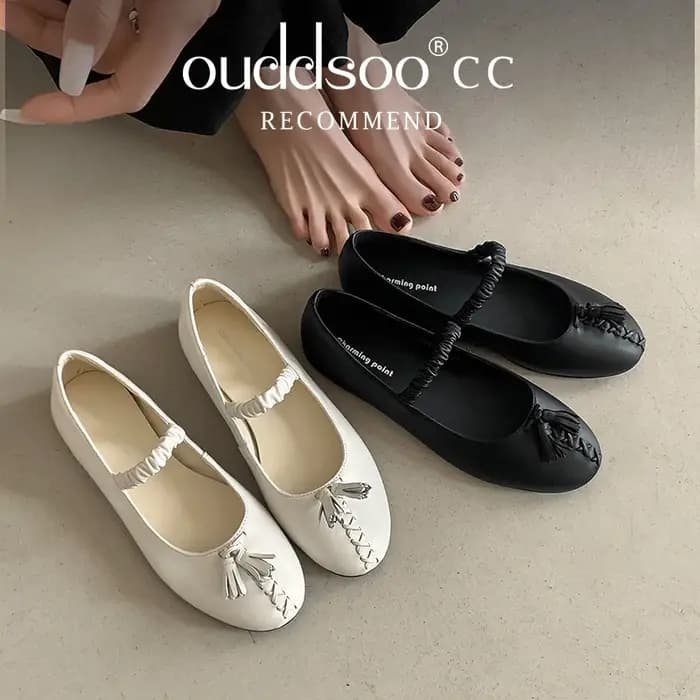 Ods Mules plates pantoufle femmes bout carré chaussures de Ballet confortable toboggan peu profond