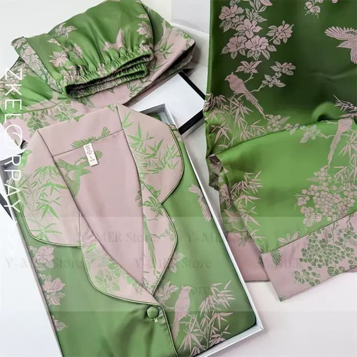 Pyjama Jacquard jaune Femme femmes vêtements de maison élégants à manches courtes Pijama Mujer Sexy dentelle garniture