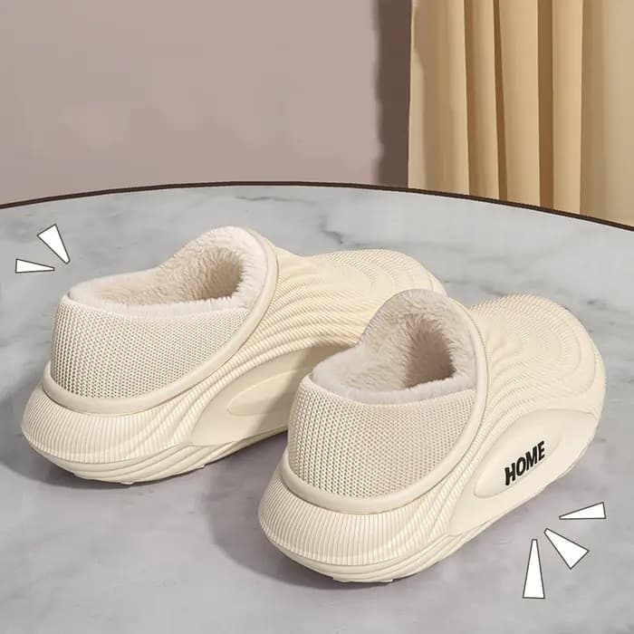 Pantoufles chaudes en peluche EVA pour hommes et femmes