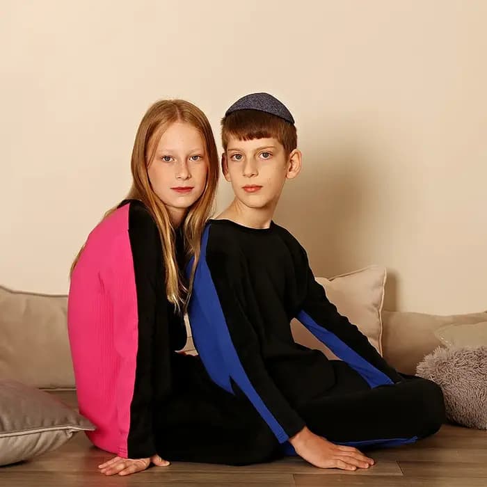 Ensemble pyjama en velours pour garçon et fille