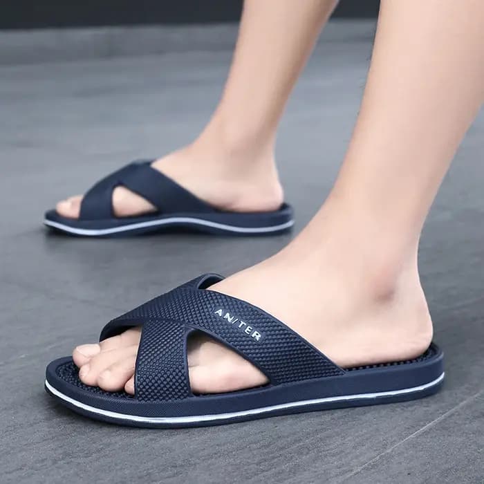 Pantoufles de salle de bain de Massage antidérapantes pour hommes, pantoufles coulissantes EVA confortables et antidérapantes pour intérieur/extérieur, chaussures de grande taille 47 48