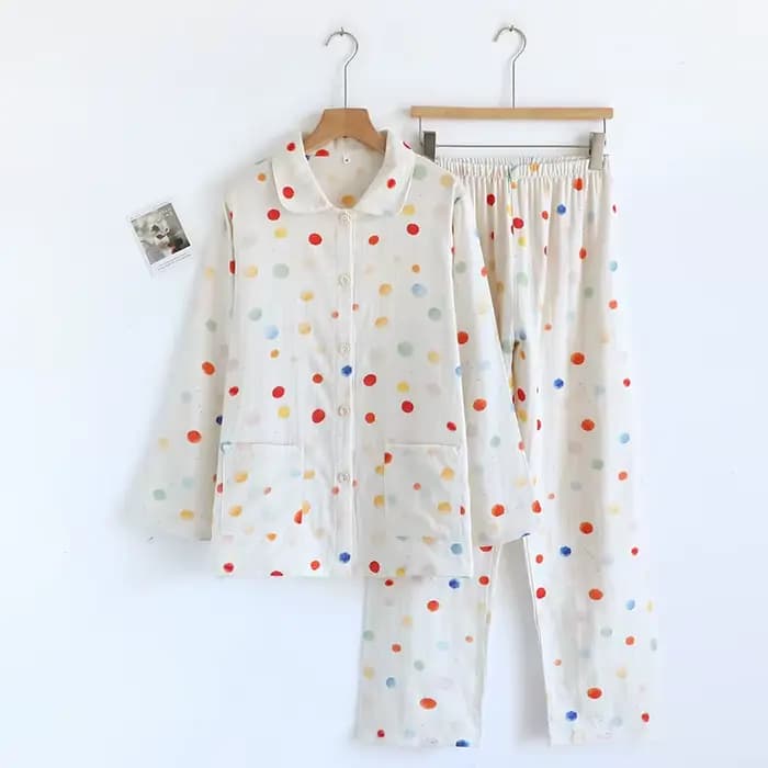 Pur coton femmes pyjama pantalon ensembles printemps automne robe de nuit pour dames Pyjamas vêtements de maison
